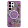 Galaxy S25 Ultra | Coque MagSafe GUESS Glitter Flowers Triangle