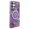 Galaxy S25 Ultra | Coque MagSafe GUESS Glitter Flowers Triangle
