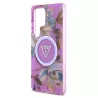 Galaxy S25 Ultra | Coque MagSafe GUESS Glitter Flowers Triangle