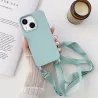 iPhone 13 | Coque Silicone avec Bandoulière Nylon