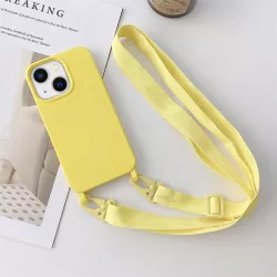 iPhone 13 | Coque Silicone avec Bandoulière Nylon