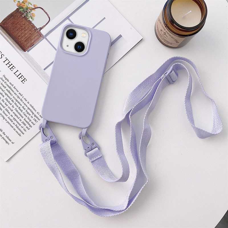 iPhone 13 Mini | Coque Silicone avec Bandoulière Amovible iPhone 13 Mini | Coque Silicone avec Bandoulière Amovible