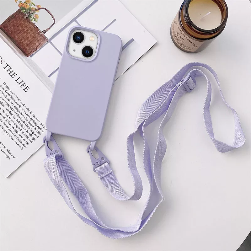 iPhone 13 Mini | Coque Silicone avec Bandoulière Amovible