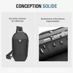 Sac à Dos OZUKO en Tissu Oxford Imperméabilisé | Système Anti-Vol