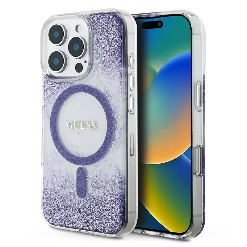 iPhone 16 Pro | Coque Paillettes GUESS Resin Glitter MagSafe