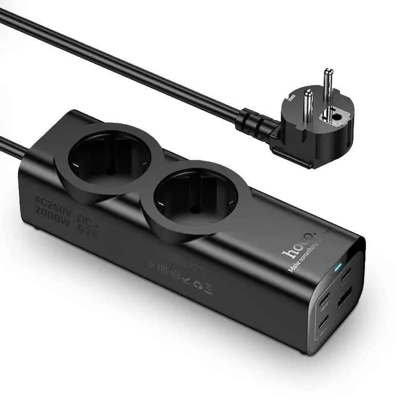 Multiprise électrique HOCO NS10 avec USB-C & USB-A