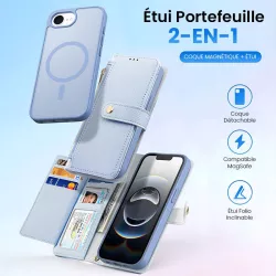 iPhone 16e | Étui Cuir DUX DUCIS Lawa avec Coque Détachable