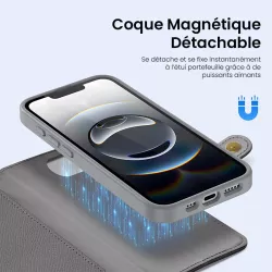 iPhone 16e | Étui Cuir DUX DUCIS Lawa avec Coque Détachable