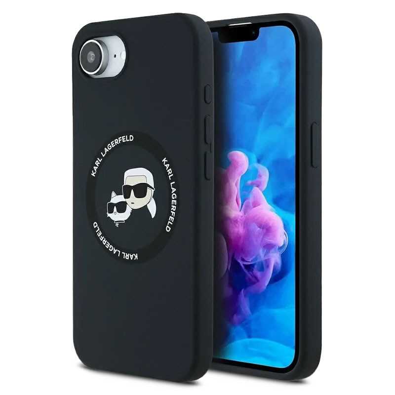 iPhone 16e | Coque Silicone MagSafe LAGERFELD Double Heads iPhone 16e | Coque Silicone MagSafe LAGERFELD Double Heads