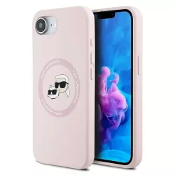 iPhone 16e | Coque Silicone MagSafe LAGERFELD Double Heads