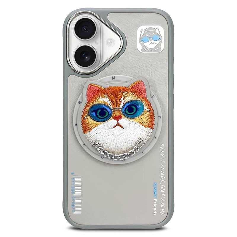iPhone 16 | Coque MagSafe NIMMY FRIENDS Glasses Cool Kitten iPhone 16 | Coque MagSafe NIMMY FRIENDS Glasses Cool Kitten