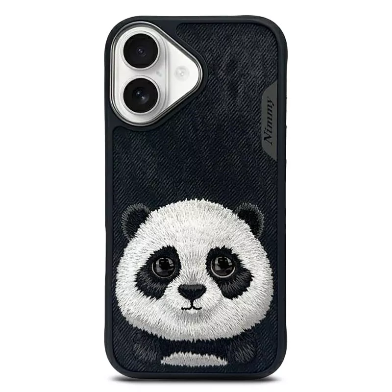 iPhone 16 | Coque NIMMY FRIENDS Big Eyed Pet Panda Brodé