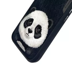 iPhone 16 Pro | Coque NIMMY FRIENDS Big Eyed Pet Panda Brodé