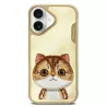 iPhone 16 | Coque NIMMY FRIENDS Big Eyed Pet Chaton Brodé