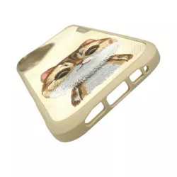 iPhone 16 | Coque NIMMY FRIENDS Big Eyed Pet Chaton Brodé