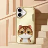 iPhone 16 | Coque NIMMY FRIENDS Big Eyed Pet Chaton Brodé