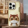 iPhone 16 Pro Max | Coque NIMMY FRIENDS Big Eyed Pet Chaton Brodé