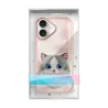 iPhone 16 | Coque NIMMY FRIENDS Big Eyed Pet Chat Brodé