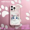 iPhone 16 Pro | Coque NIMMY FRIENDS Big Eyed Pet Chat Brodé