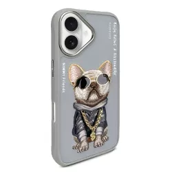 iPhone 16 | Coque NIMMY FRIENDS Gray Glasses Cool Dog Brodée