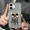 iPhone 16 | Coque NIMMY FRIENDS Gray Glasses Cool Dog Brodée