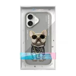 iPhone 16 | Coque NIMMY FRIENDS Gray Glasses Cool Dog Brodée
