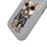 iPhone 16 Pro Max | Coque NIMMY FRIENDS Gray Glasses Cool Dog Brodée