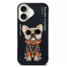 iPhone 16 | Coque NIMMY FRIENDS Black Glasses Cool Dog Brodée