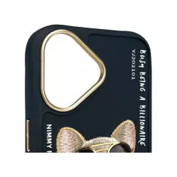 iPhone 16 | Coque NIMMY FRIENDS Black Glasses Cool Dog Brodée