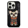 iPhone 16 Pro | Coque NIMMY Black Glasses Cool Dog Brodée