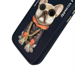 iPhone 16 Pro Max | Coque NIMMY FRIENDS Black Glasses Cool Dog Brodée