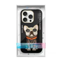 iPhone 16 Pro Max | Coque NIMMY FRIENDS Black Glasses Cool Dog Brodée