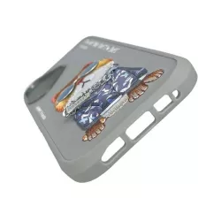 iPhone 16 | Coque NIMMY FRIENDS Gray Glasses Cool Cat Brodée