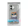 iPhone 16 | Coque NIMMY FRIENDS Gray Glasses Cool Cat Brodée
