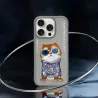 iPhone 16 Pro Max | Coque NIMMY FRIENDS Gray Glasses Cool Cat Brodée