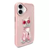 iPhone 16 | Coque NIMMY FRIENDS Pink Glasses Cool Cat Brodée