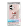 iPhone 16 | Coque NIMMY FRIENDS Pink Glasses Cool Cat Brodée