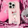 iPhone 16 Pro | Coque NIMMY Pink Glasses Cool Cat Brodée