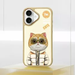 iPhone 16 | Coque NIMMY FRIENDS Cool Cute Cat Brodée