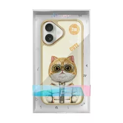iPhone 16 | Coque NIMMY FRIENDS Cool Cute Cat Brodée