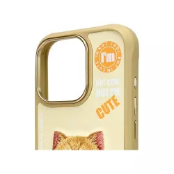 iPhone 16 Pro | Coque NIMMY FRIENDS Cool Cute Cat Brodée