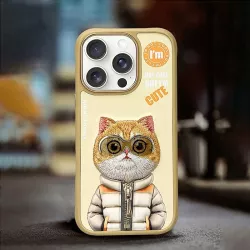 iPhone 16 Pro | Coque NIMMY FRIENDS Cool Cute Cat Brodée