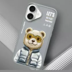 iPhone 16 | Coque NIMMY FRIENDS Cool Cute Bear Brodée