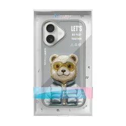 iPhone 16 | Coque NIMMY FRIENDS Cool Cute Bear Brodée