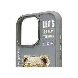 iPhone 16 Pro | Coque NIMMY FRIENDS Cool Cute Bear Brodée