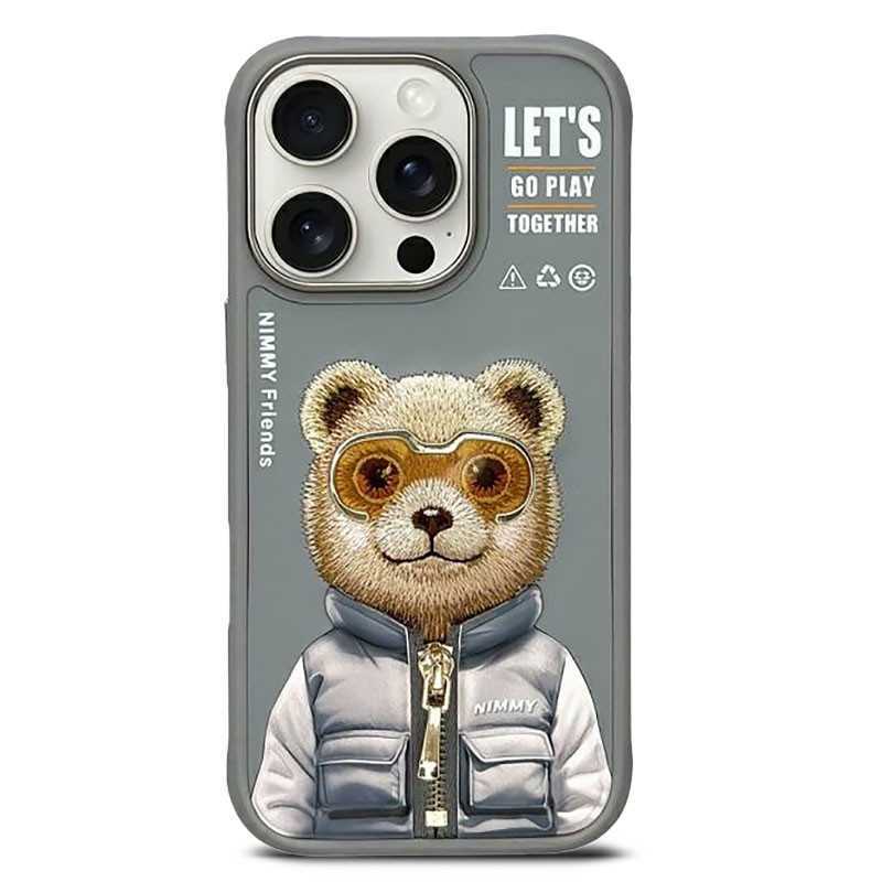 iPhone 16 Pro Max | Coque NIMMY FRIENDS Cool Cute Bear Brodée iPhone 16 Pro Max | Coque NIMMY FRIENDS Cool Cute Bear Brodée