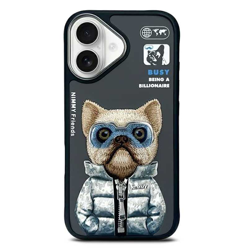iPhone 16 | Coque NIMMY FRIENDS Cool Cute Dog Brodée iPhone 16 | Coque NIMMY FRIENDS Cool Cute Dog Brodée