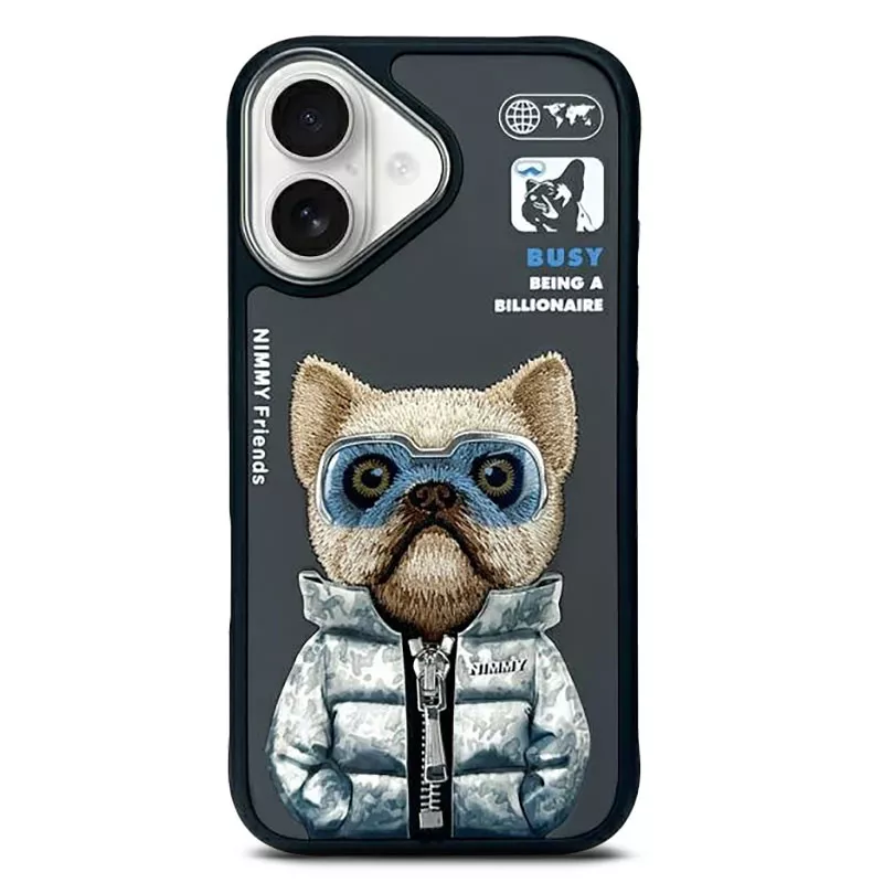 iPhone 16 | Coque NIMMY FRIENDS Cool Cute Dog Brodée
