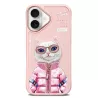 iPhone 16 | Coque NIMMY FRIENDS Cool Cute Pink Cat Brodée