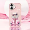 iPhone 16 | Coque NIMMY FRIENDS Cool Cute Pink Cat Brodée